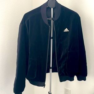 Black Suede Adidas Bomber Jacket